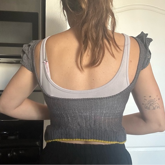 MISS SIXTY Y2K Sexy Sweater XS Wool Blend Ruffles - Picture 3 of 7